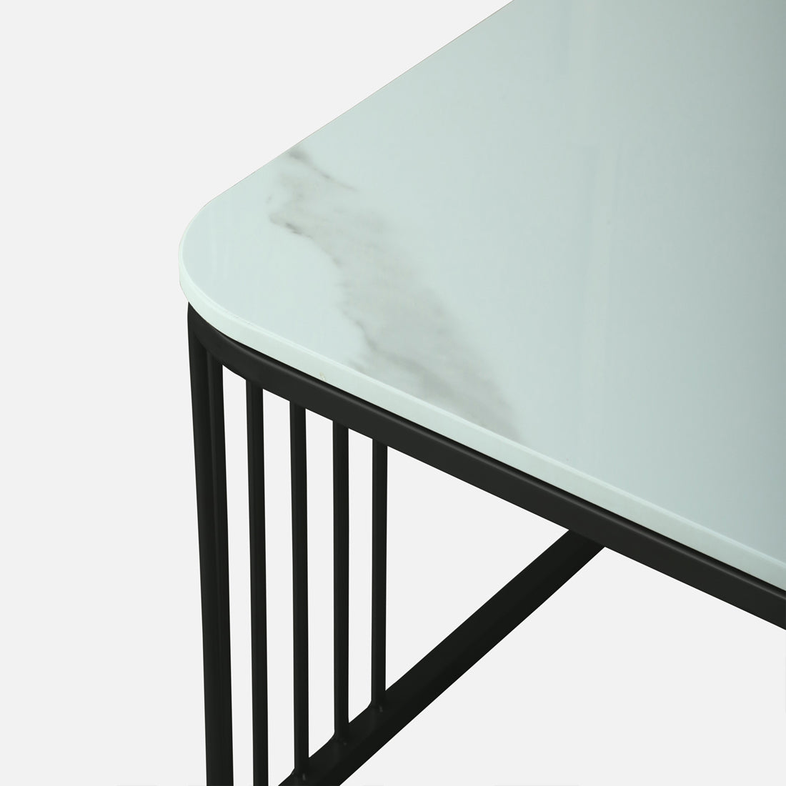 Modern Square Black Finished Nesting Coffee Table /Center Table (Set of 2)