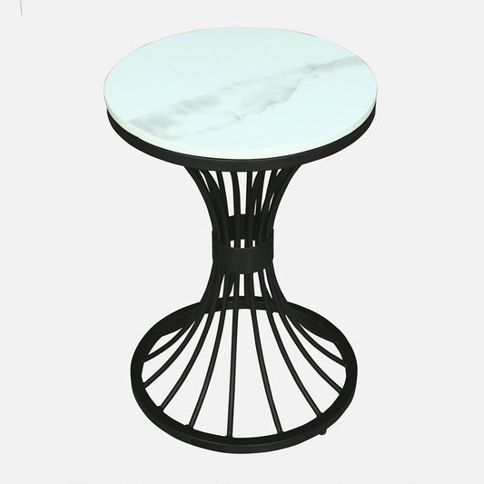Round Black Finished Side Table /End Table
