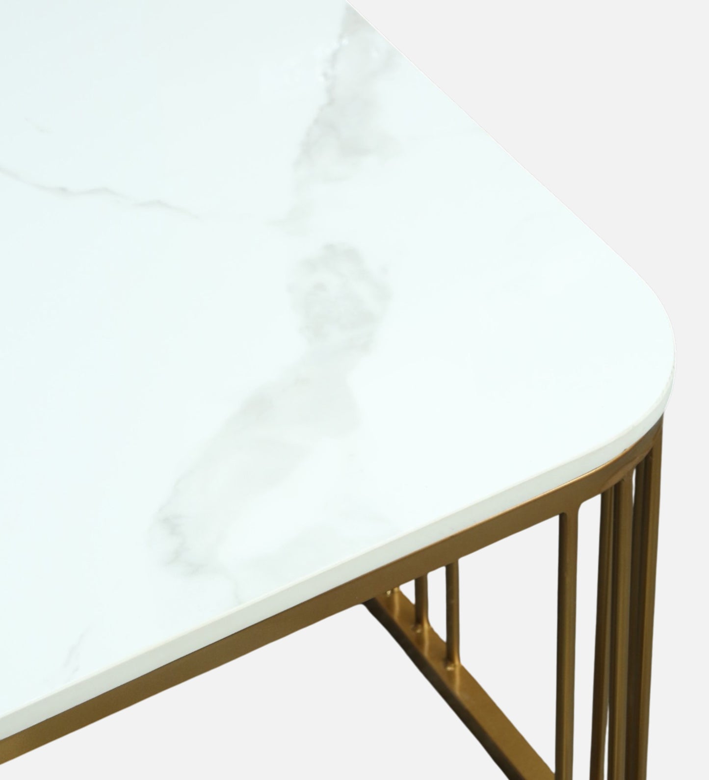 Square Gold Finished Coffee Table /Center Table (Set of 2)