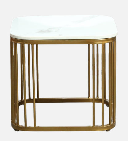 Square Gold Finished Coffee Table /Center Table (Set of 2)
