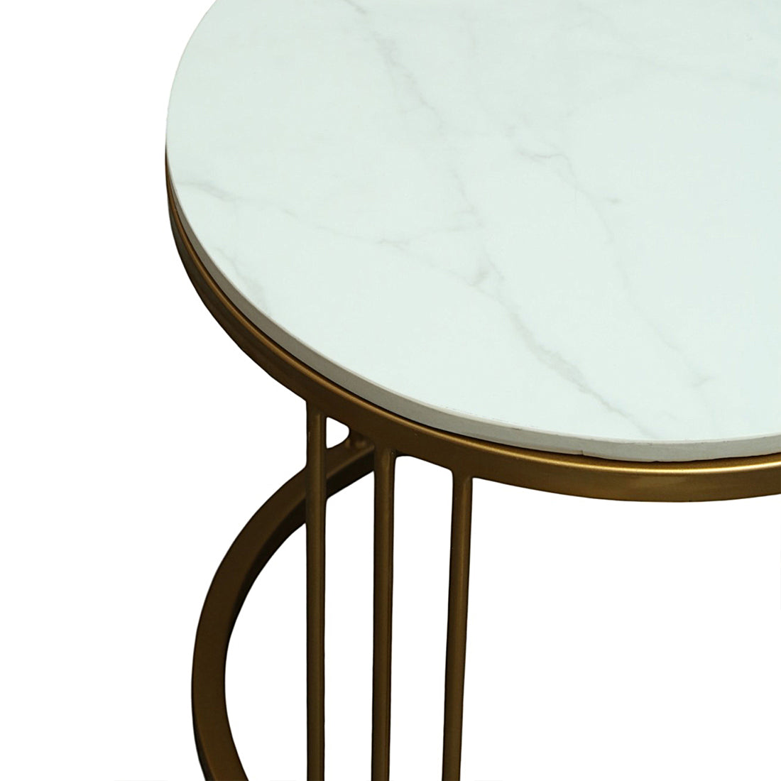 Round  Gold Finished Coffee Table /Center Table (Set of 2) (Copy) (Copy)