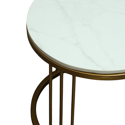 Round  Gold Finished Coffee Table /Center Table (Set of 2) (Copy) (Copy)
