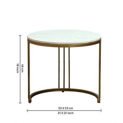 Round  Gold Finished Coffee Table /Center Table (Set of 2) (Copy) (Copy)