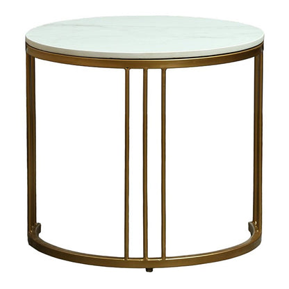 Round  Gold Finished Coffee Table /Center Table (Set of 2) (Copy) (Copy)