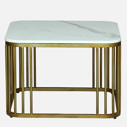Square Gold Finished Coffee Table /Center Table (Set of 2)