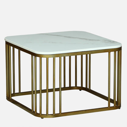 Square Gold Finished Coffee Table /Center Table (Set of 2)