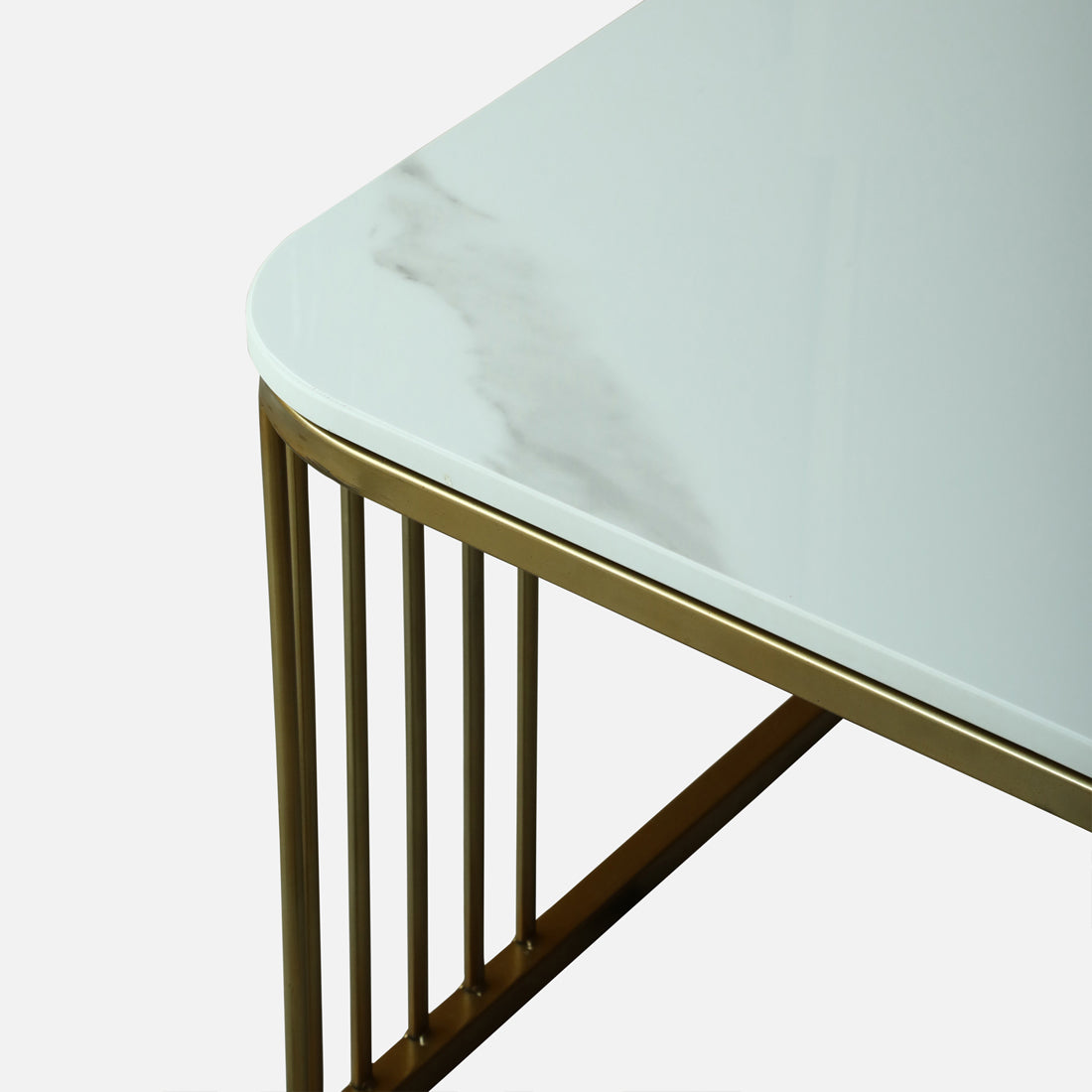 Square Gold Finished Coffee Table /Center Table (Set of 2)