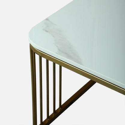 Square Gold Finished Coffee Table /Center Table (Set of 2)