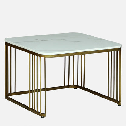 Square Gold Finished Coffee Table /Center Table (Set of 2)