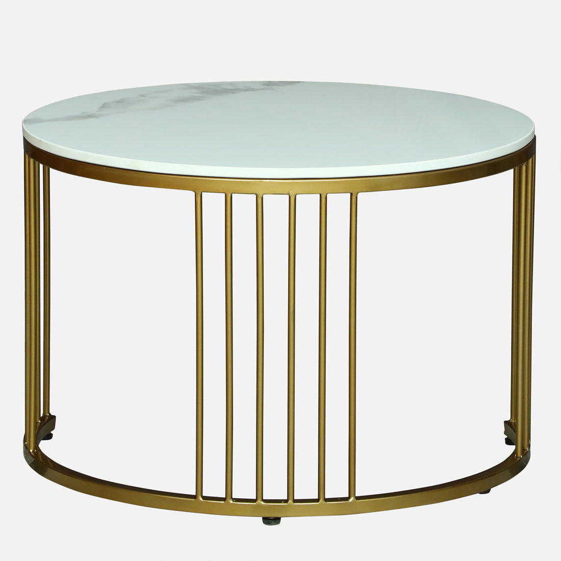 Round  Gold Finished Coffee Table /Center Table (Set of 2)