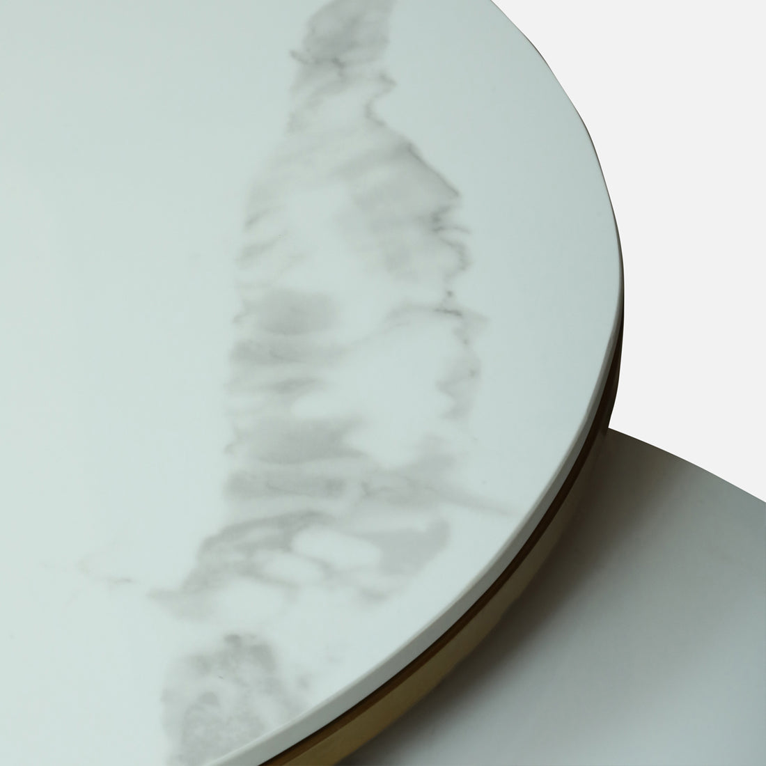 Round  Gold Finished Coffee Table /Center Table (Set of 2)