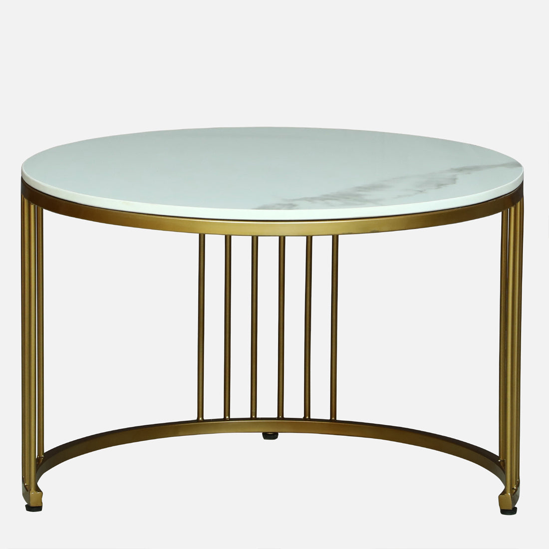 Round  Gold Finished Coffee Table /Center Table (Set of 2)