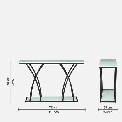 Designer Black Finished Console Table for Living Room & Foyer