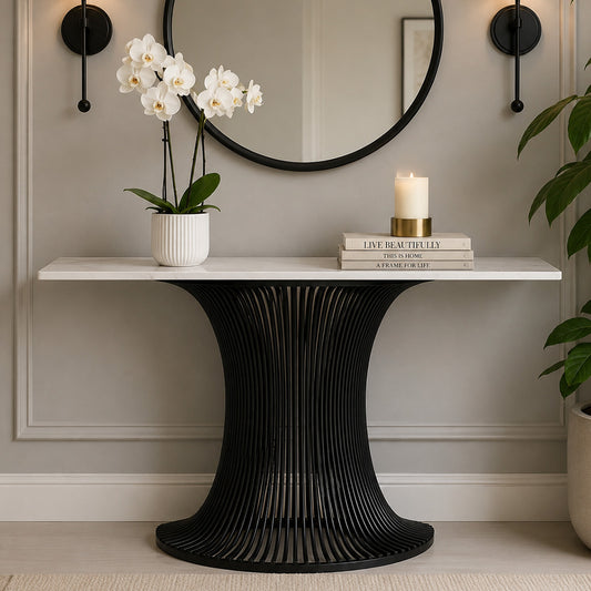 Designer Black Finished Console Table for Living Room & Foyer