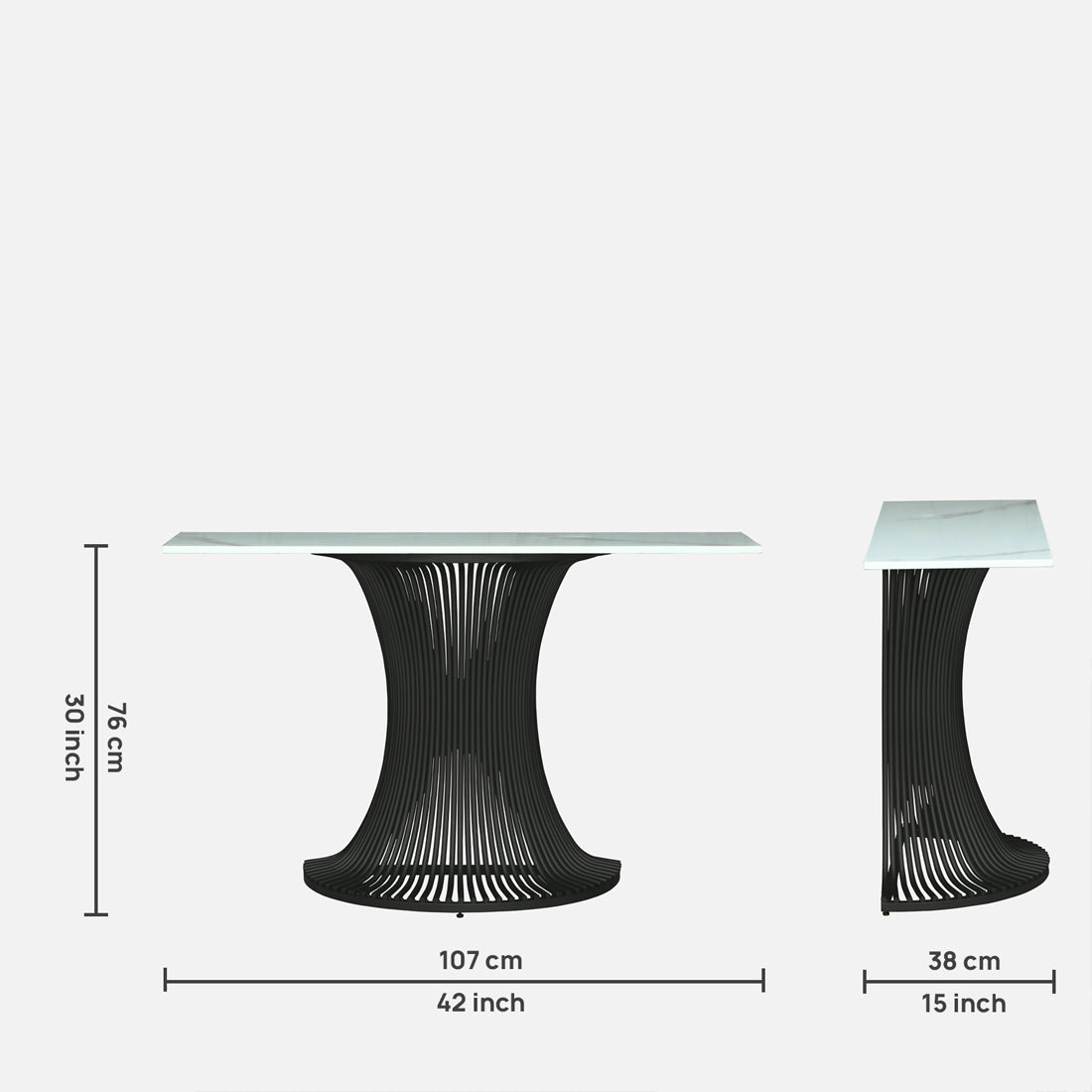 Designer Black Finished Console Table for Living Room & Foyer