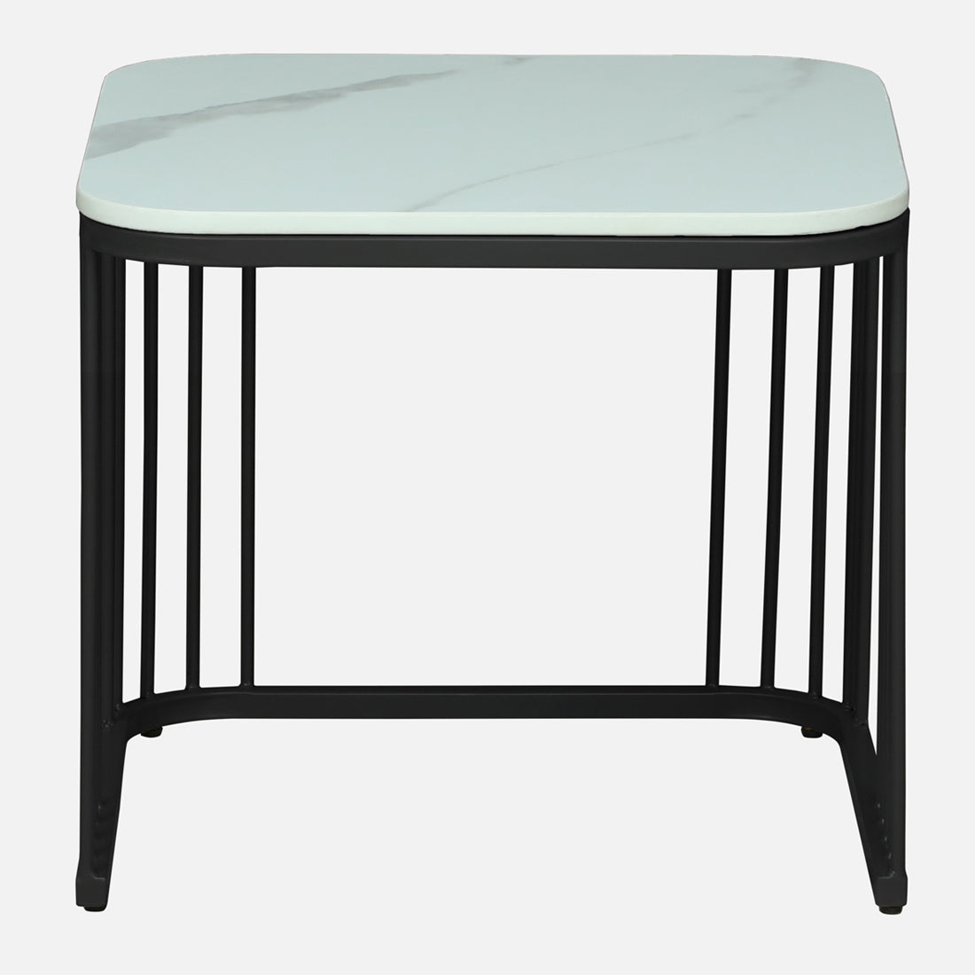Square Black Finished Coffee Table /Center Table (Set of 2)