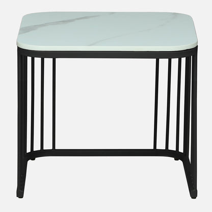 Square Black Finished Coffee Table /Center Table (Set of 2)