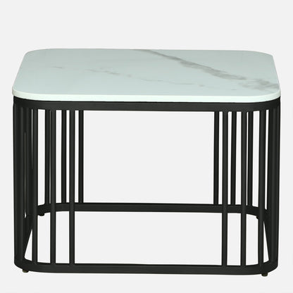 Modern Square  Black Finished Nesting Coffee Table /Center Table  (Set of 2)