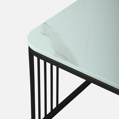 Modern Square  Black Finished Nesting Coffee Table /Center Table  (Set of 2)