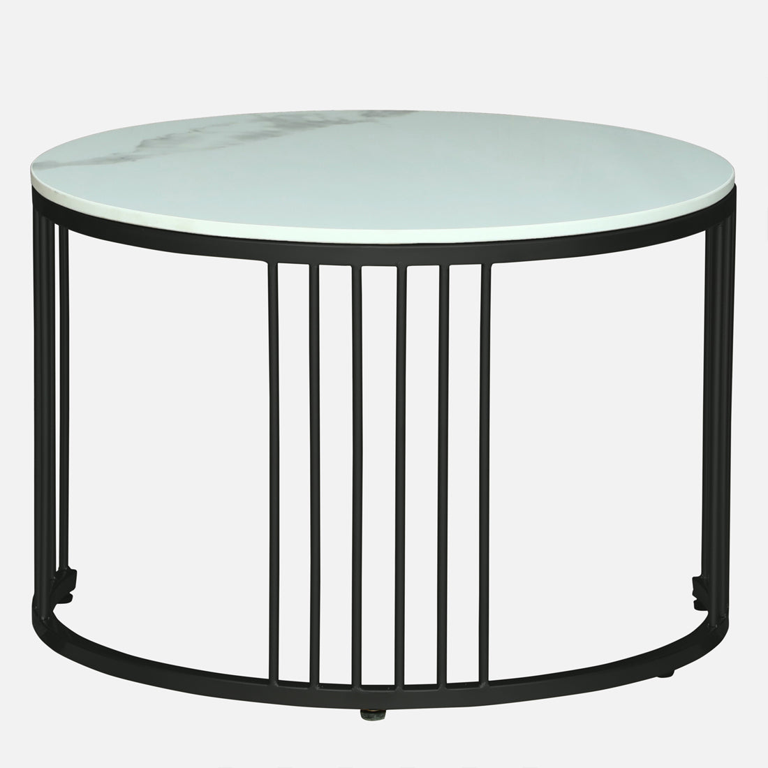 Round  Black Finished Coffee Table /Center Table (Set of 2)