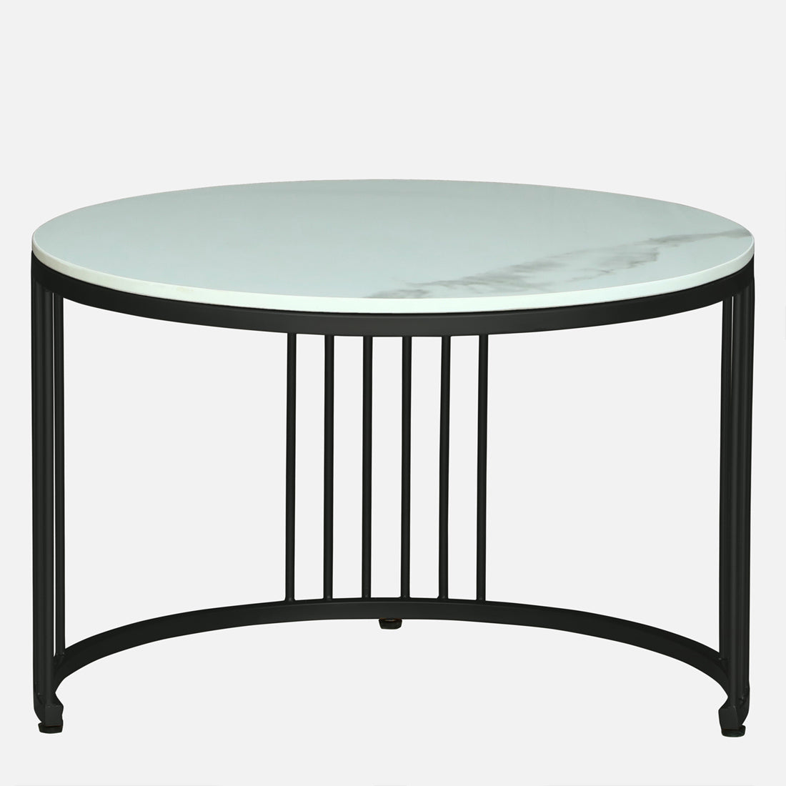 Round  Black Finished Coffee Table /Center Table (Set of 2)