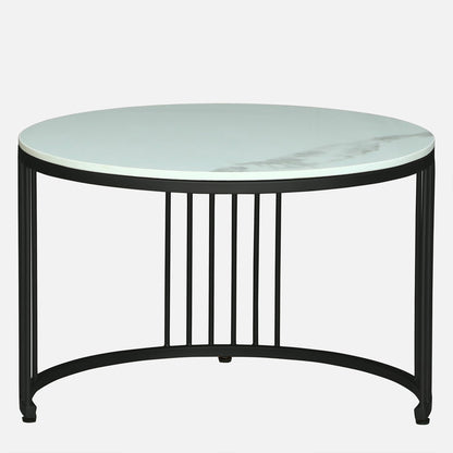Round  Black Finished Coffee Table /Center Table (Set of 2)