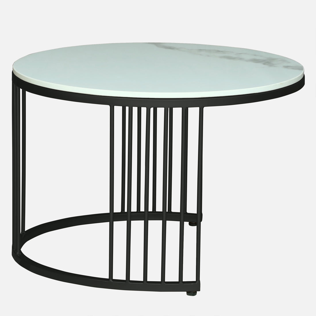 Round  Black Finished Coffee Table /Center Table (Set of 2)