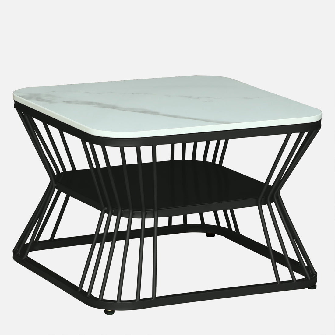 Square  Gold Finished Coffee Table /Center Table (Set of 2)