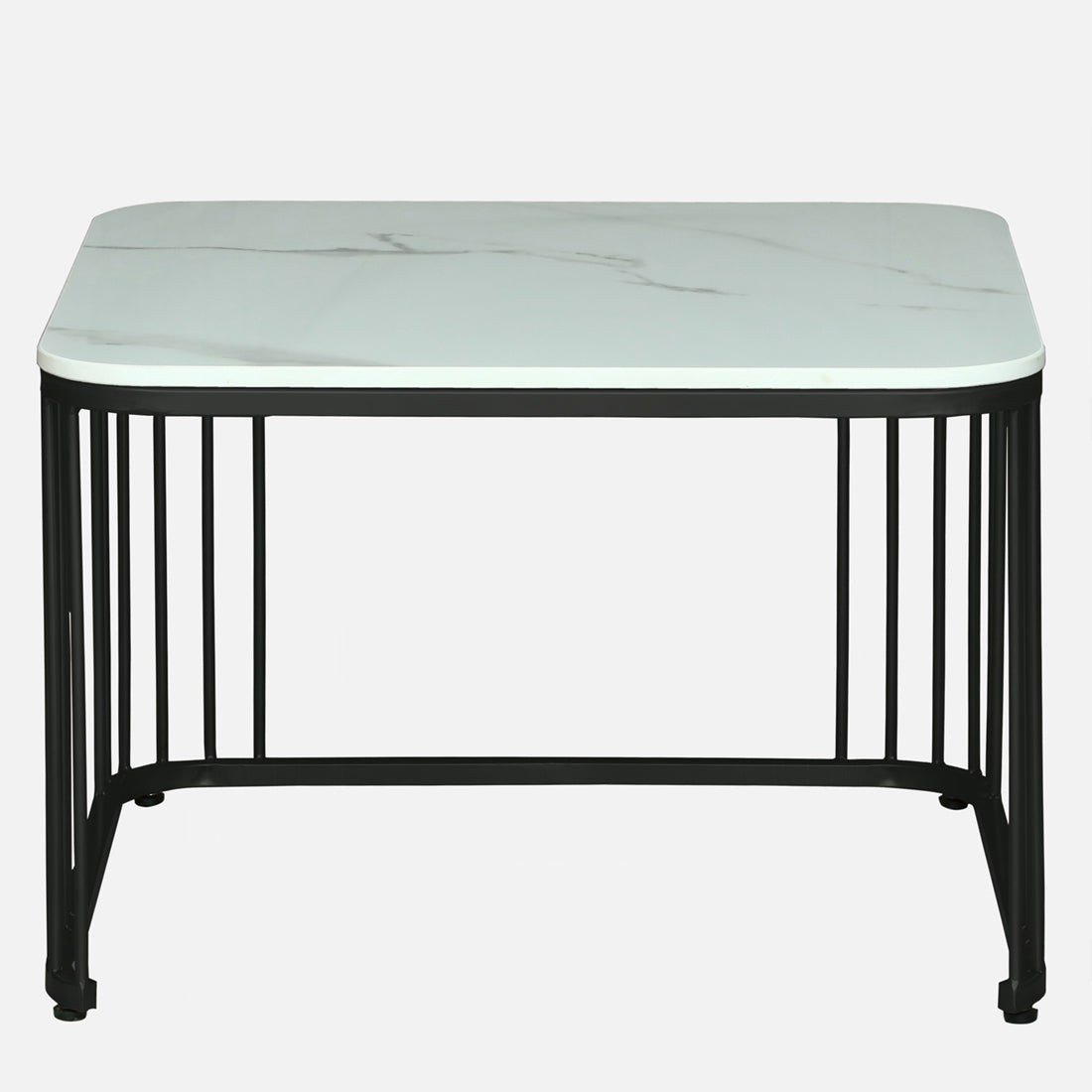 Square Black Finished Coffee Table /Center Table (Set of 2)