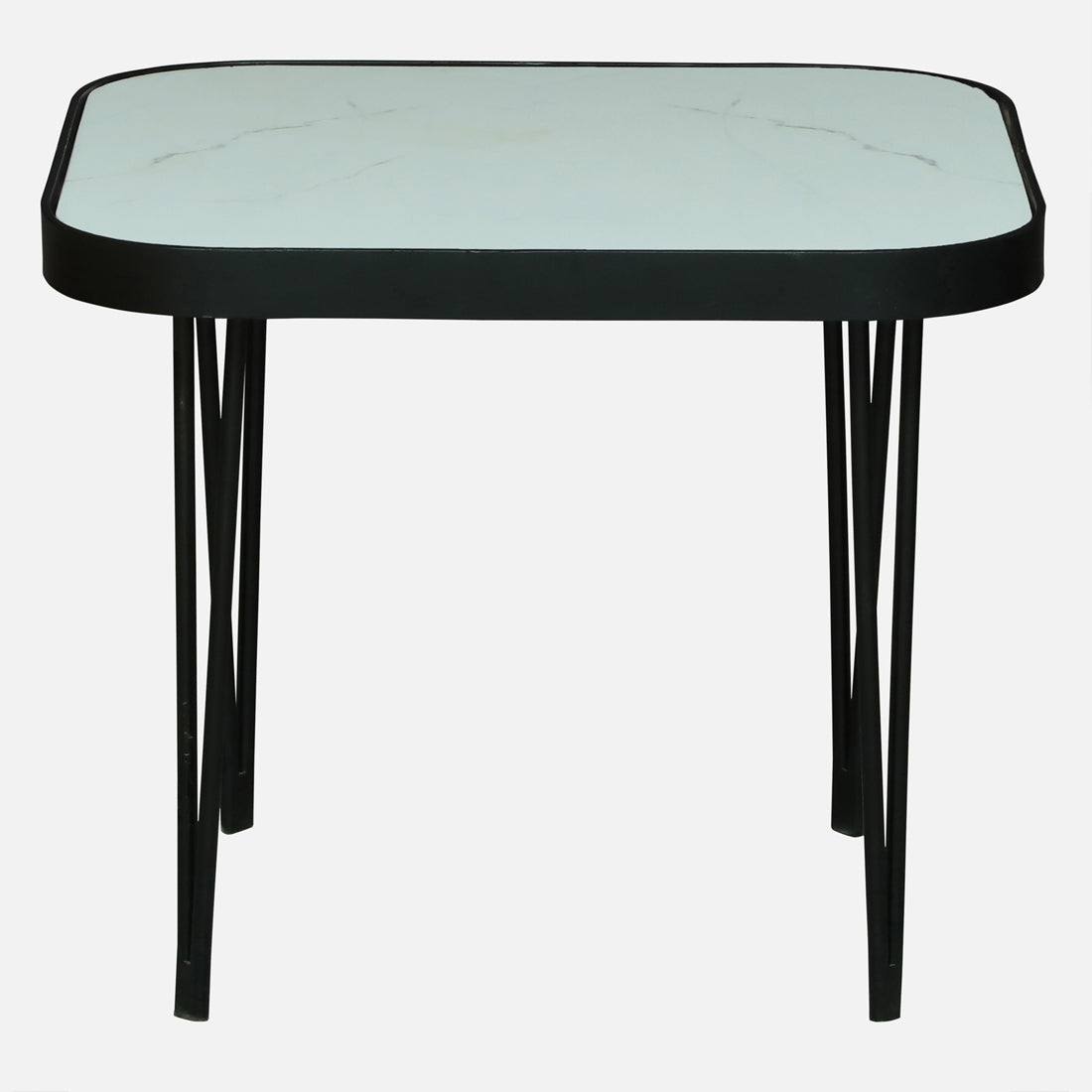 Oval Shape Black Finished Oval Shaped Coffee set  For Living Room