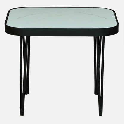 Oval Shape Black Finished Oval Shaped Coffee set  For Living Room