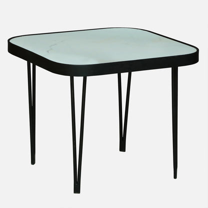 Oval Shape Black Finished Oval Shaped Coffee set  For Living Room