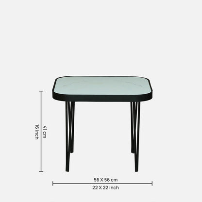 Oval Shape Black Finished Oval Shaped Coffee set  For Living Room