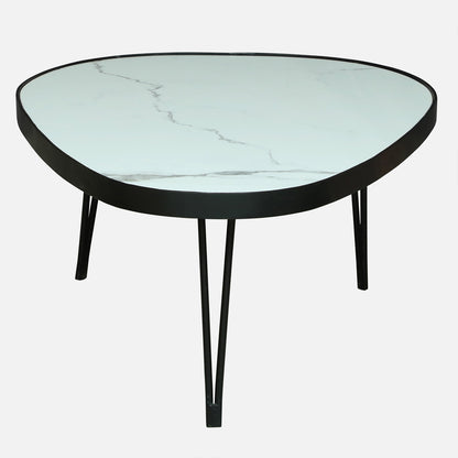 Oval Shape Black Finished Oval Shaped Coffee set  For Living Room