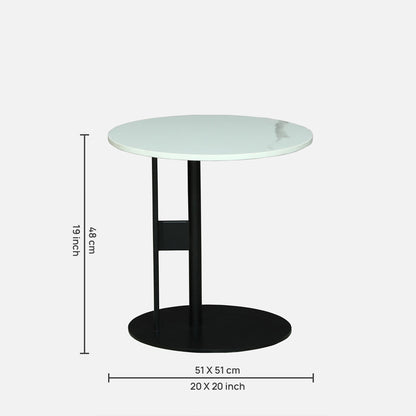 Round  Black Finished Nesting Coffee Table /Center Table (Set of 2)