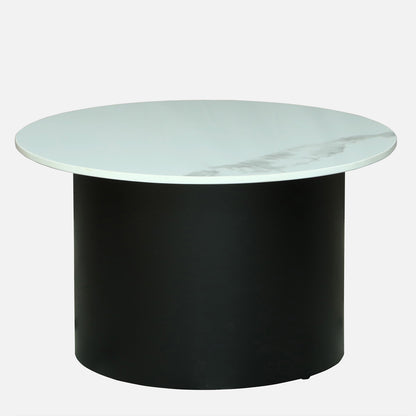 Round  Black Finished Nesting Coffee Table /Center Table (Set of 2)