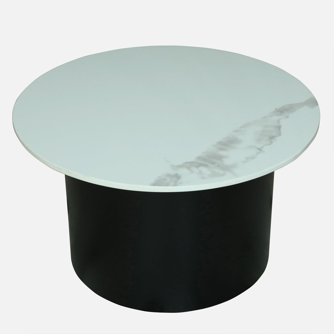 Round  Black Finished Nesting Coffee Table /Center Table (Set of 2)