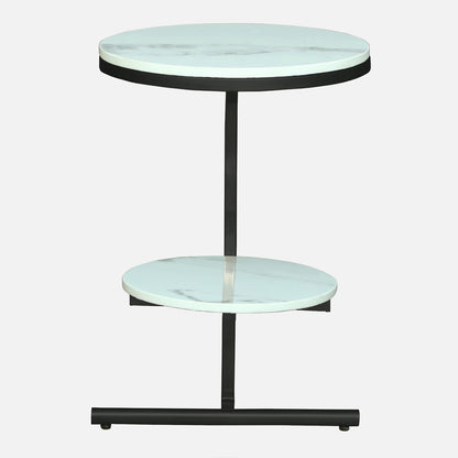 Round Black Finished End Table /Side Table