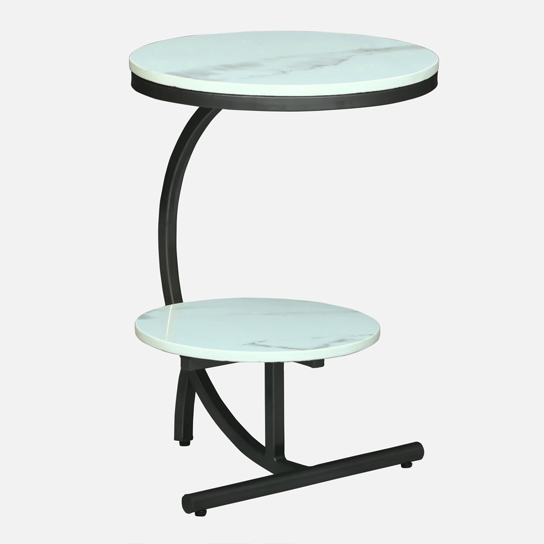 Round Black Finished End Table /Side Table