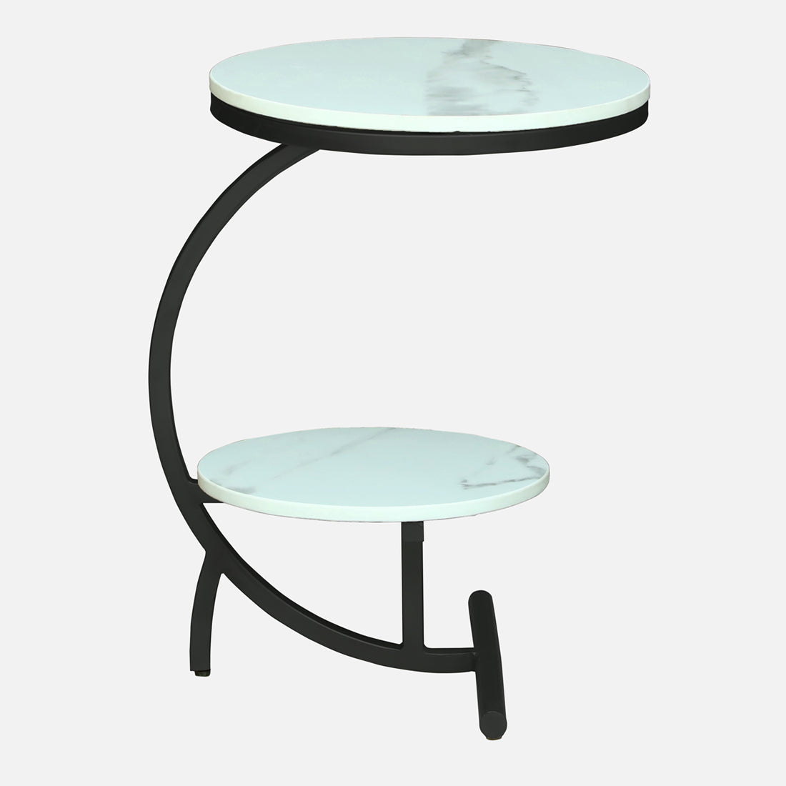 Round Black Finished End Table /Side Table