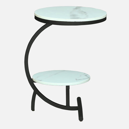 Round Black Finished End Table /Side Table