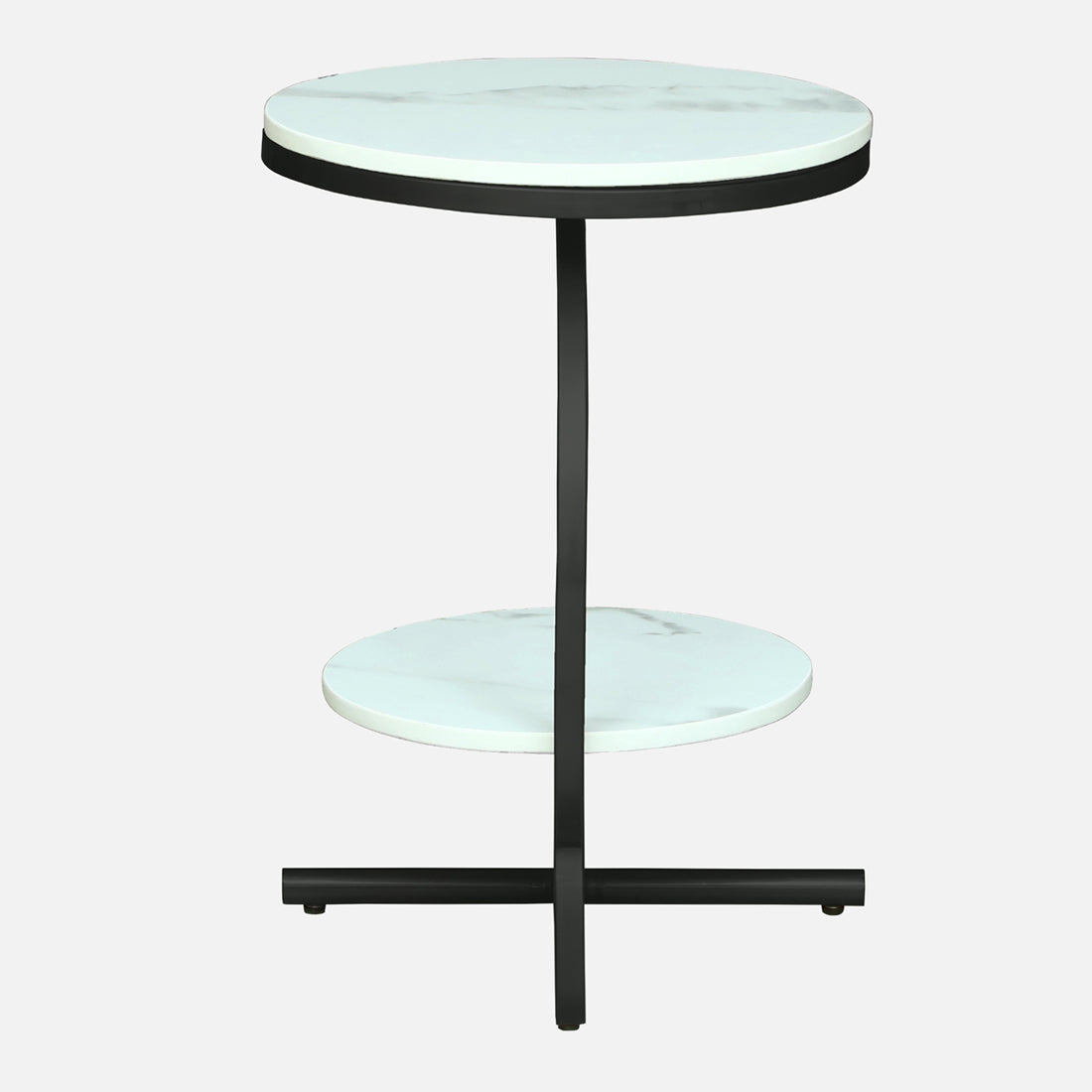 Round Black Finished End Table /Side Table