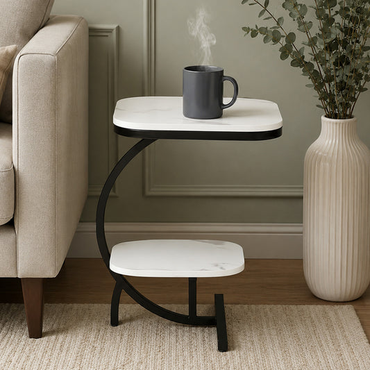 Square  Black  Finished Side Table /End Table
