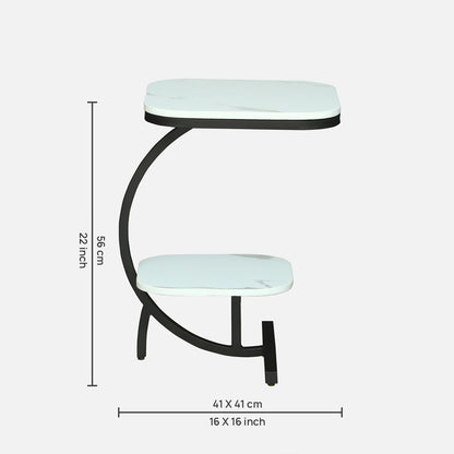 Square  Black  Finished Side Table /End Table