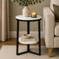 Round  Black Finished End Table /Side Table