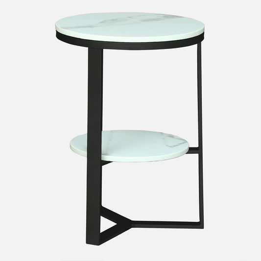 Round  Black Finished End Table /Side Table