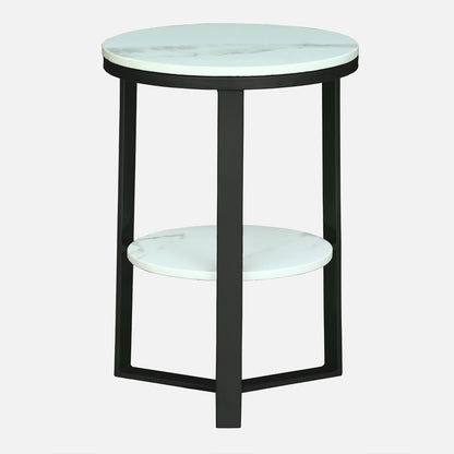 Round  Black Finished End Table /Side Table