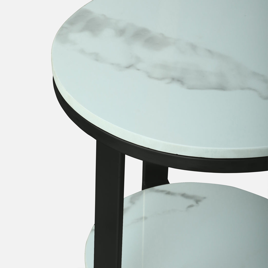 Round  Black Finished End Table /Side Table