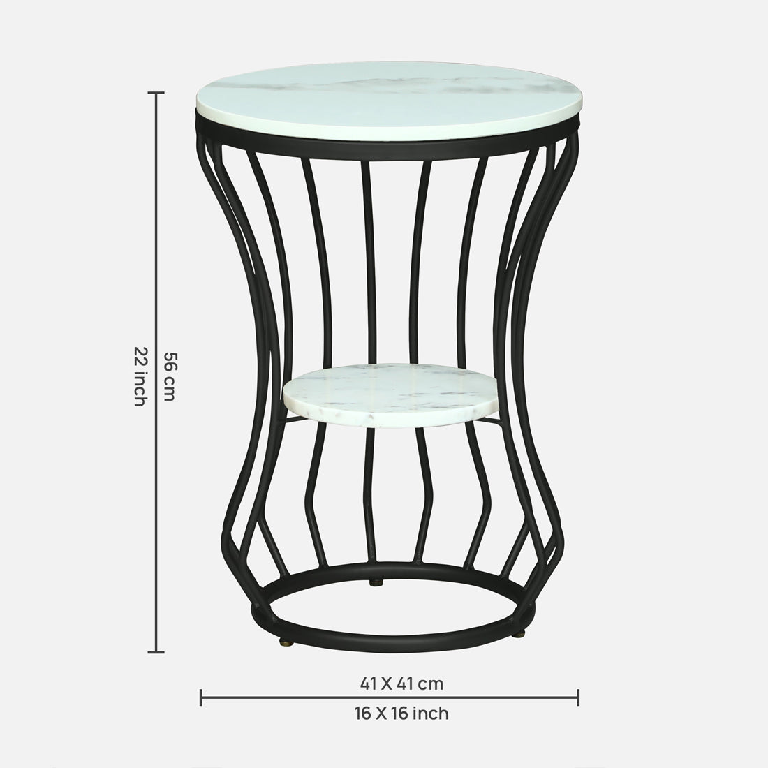 Round  Black  Finished Side Table /End Table