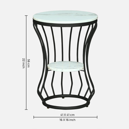 Round  Black  Finished Side Table /End Table